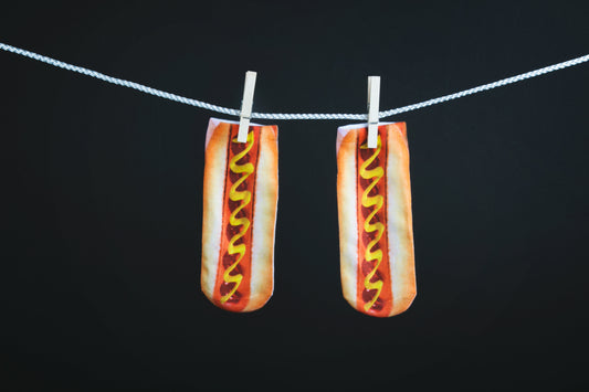 Patterned Unisex Crew sock- Low Cut: Hot Dogs